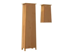 2 pcs conjunto móveis p/ casa de banho madeira de pinho maciça