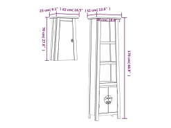 2 pcs conjunto móveis p/ casa de banho madeira de pinho maciça