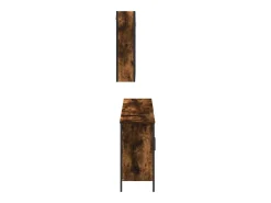 3 pcs conjunto móveis WC derivados de madeira carvalho fumado