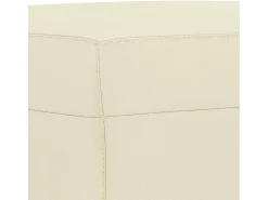 3 pcs conjunto sofás c/ almofadões couro artificial cor creme