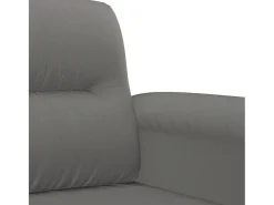 2 pcs conjunto sofás c/ almofadas microfibra cinza-escuro