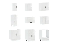 14 peças armário de cozinha conjunto Kalmar brilho branco