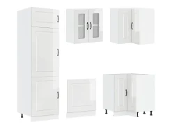14 peças armário de cozinha conjunto Kalmar brilho branco