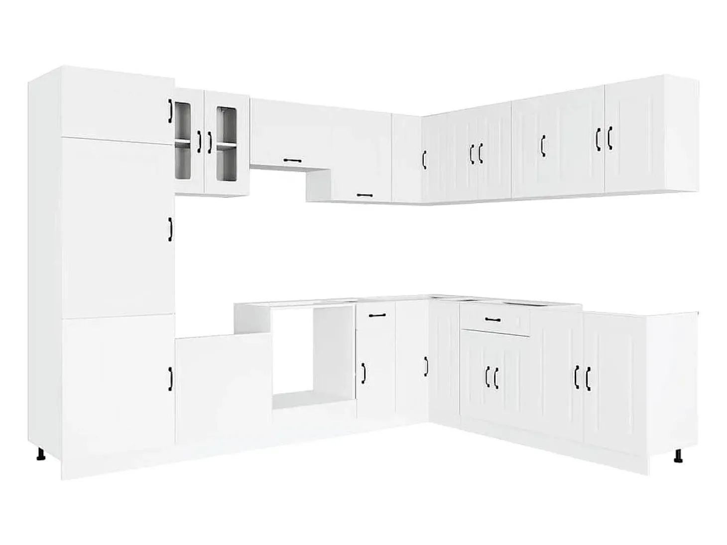 14 peças armário de cozinha conjunto Kalmar branca