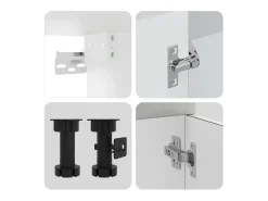 14 peças armário de cozinha conjunto Kalmar concreto cinza