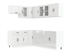 11 peças armário de cozinha conjunto Lucca brilho branco