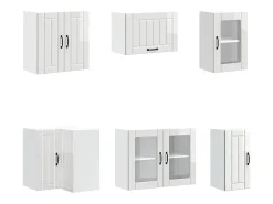 11 peças armário de cozinha conjunto Lucca brilho branco