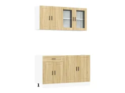 4 peças armário de cozinha conjunto Porto sonoma carvalho