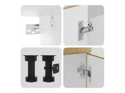 4 peças armário de cozinha conjunto Porto sonoma carvalho