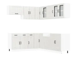 11 peças armário de cozinha conjunto Lucca brilho branco