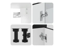 4 peças armário de cozinha conjunto Kalmar preto
