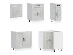 11 peças armário de cozinha conjunto Kalmar concreto cinza