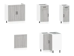 11 peças armário de cozinha conjunto Kalmar cinza sonoma