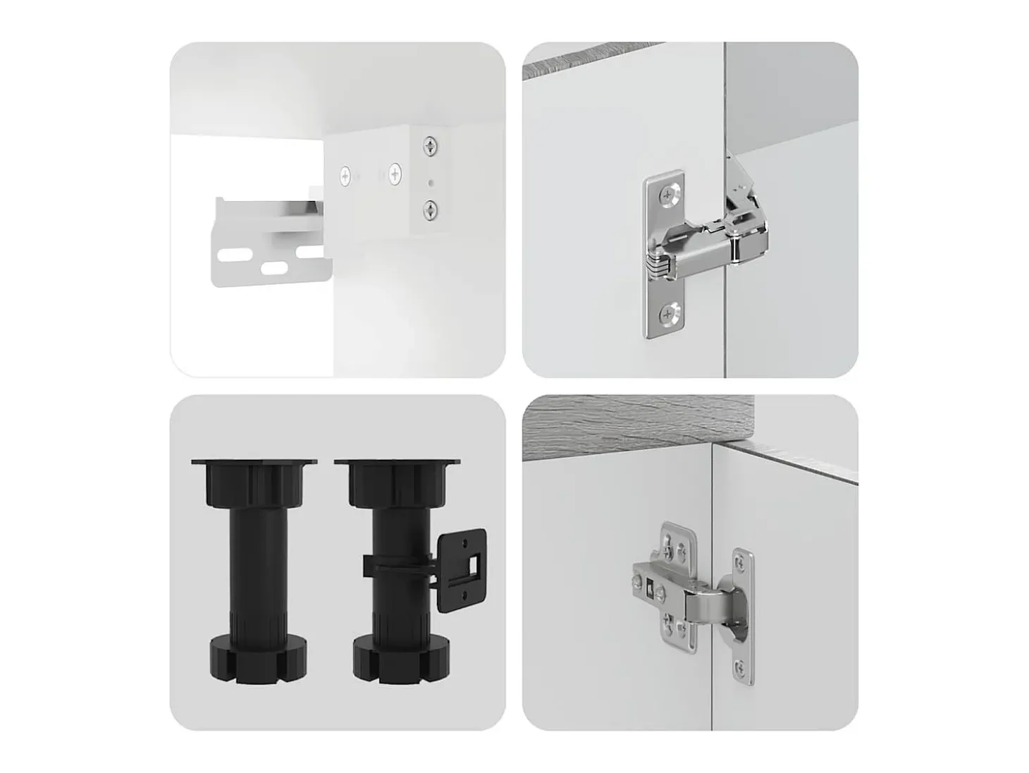 11 peças armário de cozinha conjunto Kalmar cinza sonoma