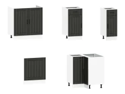 11 peças armário de cozinha conjunto Kalmar preto