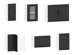 11 peças armário de cozinha conjunto Kalmar preto