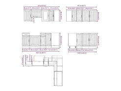 11 peças armário de cozinha conjunto Lucca concreto cinza