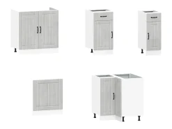 11 peças armário de cozinha conjunto Kalmar concreto cinza