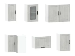 11 peças armário de cozinha conjunto Kalmar concreto cinza