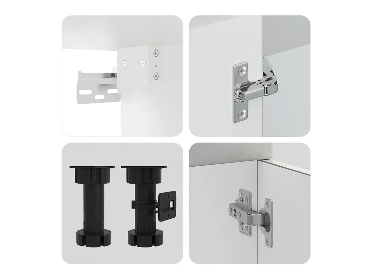 11 peças armário de cozinha conjunto Kalmar concreto cinza