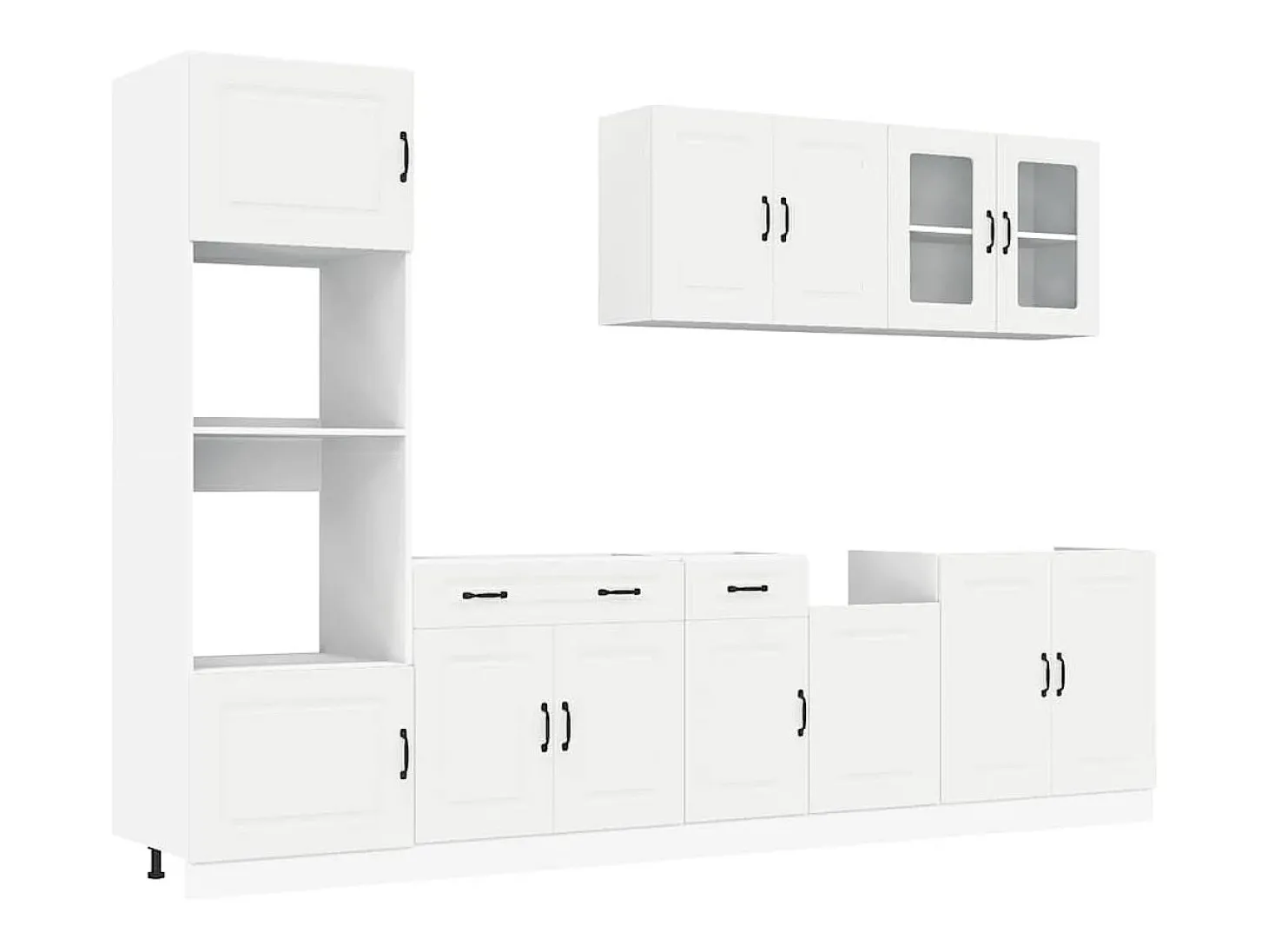 7 peças armário de cozinha conjunto Kalmar branco