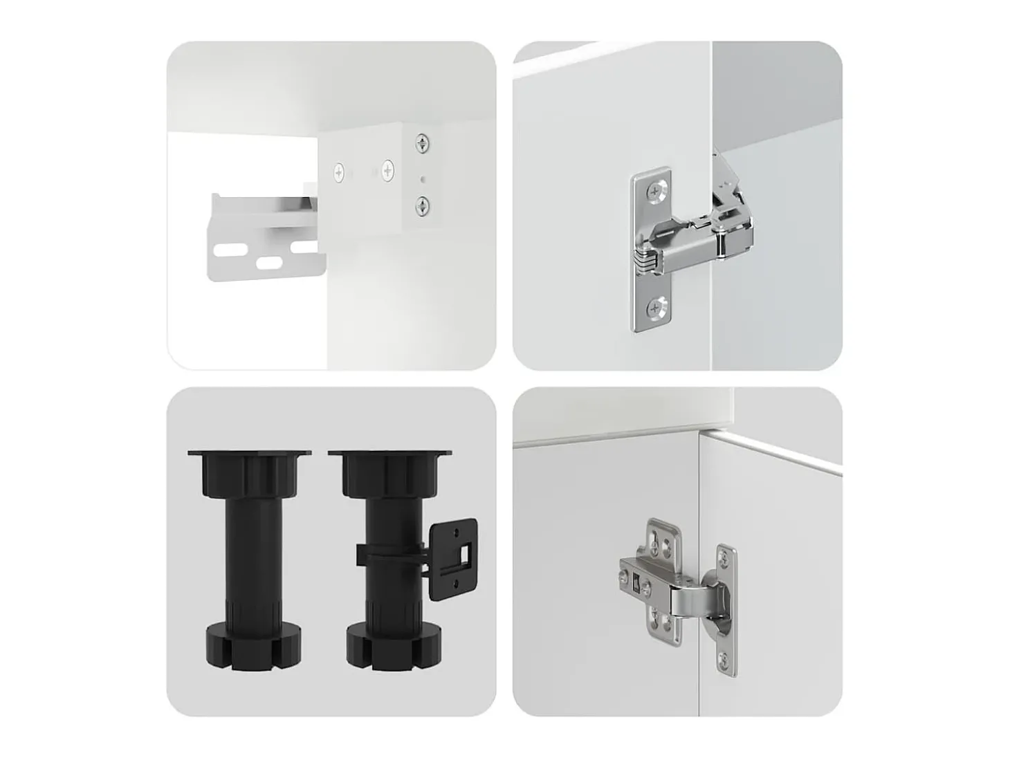 7 peças armário de cozinha conjunto Kalmar branco