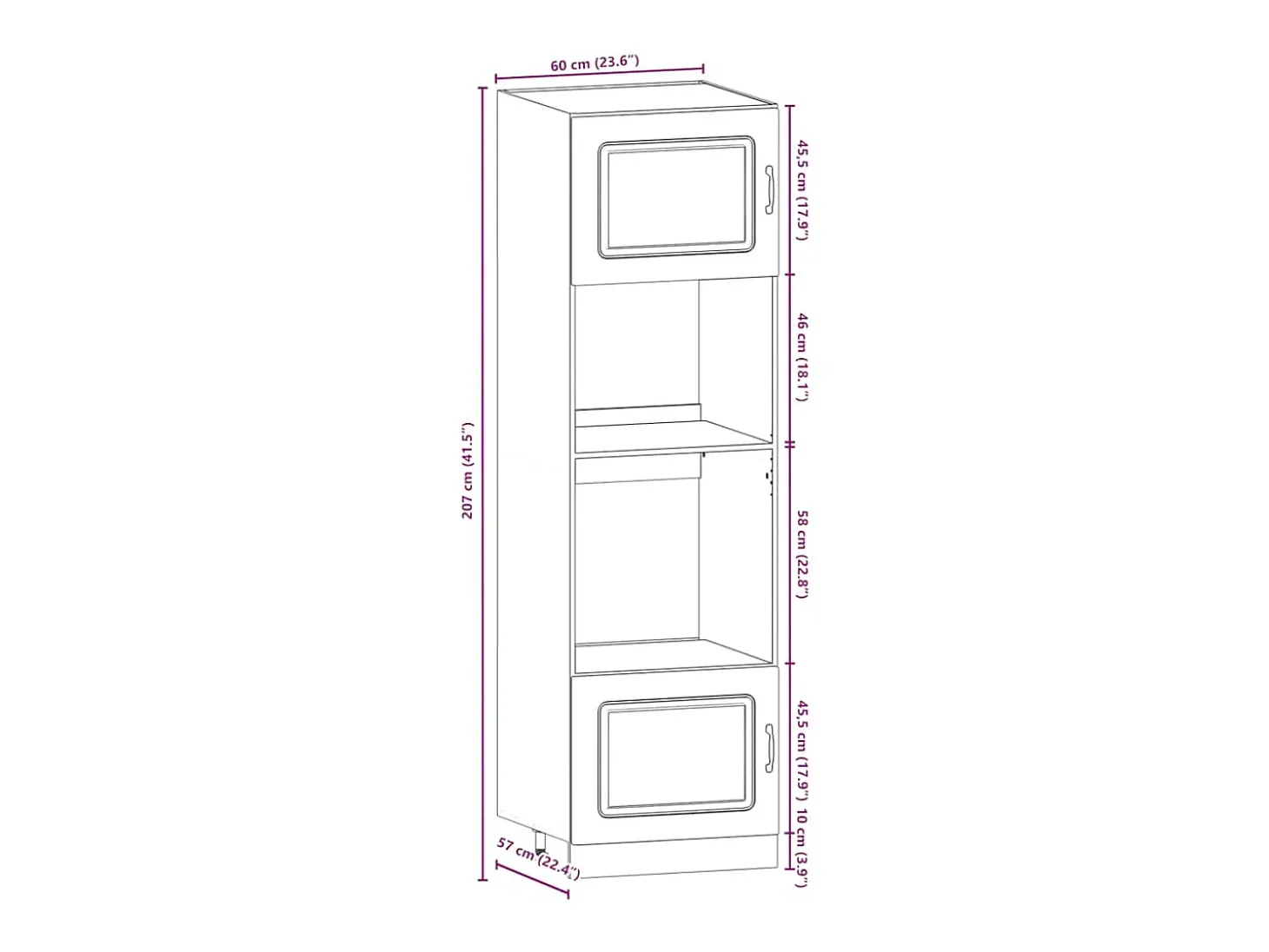 7 peças armário de cozinha conjunto Kalmar branco