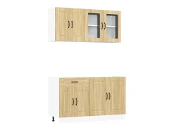 4 peças armário de cozinha conjunto Kalmar sonoma carvalho