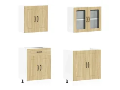 4 peças armário de cozinha conjunto Kalmar sonoma carvalho