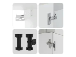 11 peças armário de cozinha conjunto Lucca concreto cinza