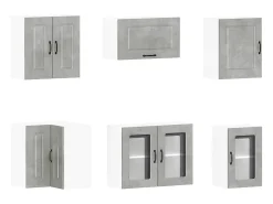 11 peças armário de cozinha conjunto Kalmar concreto cinza