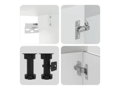 11 peças armário de cozinha conjunto Kalmar concreto cinza