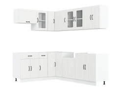 11 peças armário de cozinha conjunto Lucca branco