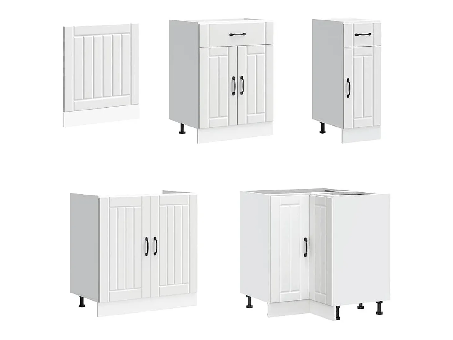 11 peças armário de cozinha conjunto Lucca branco