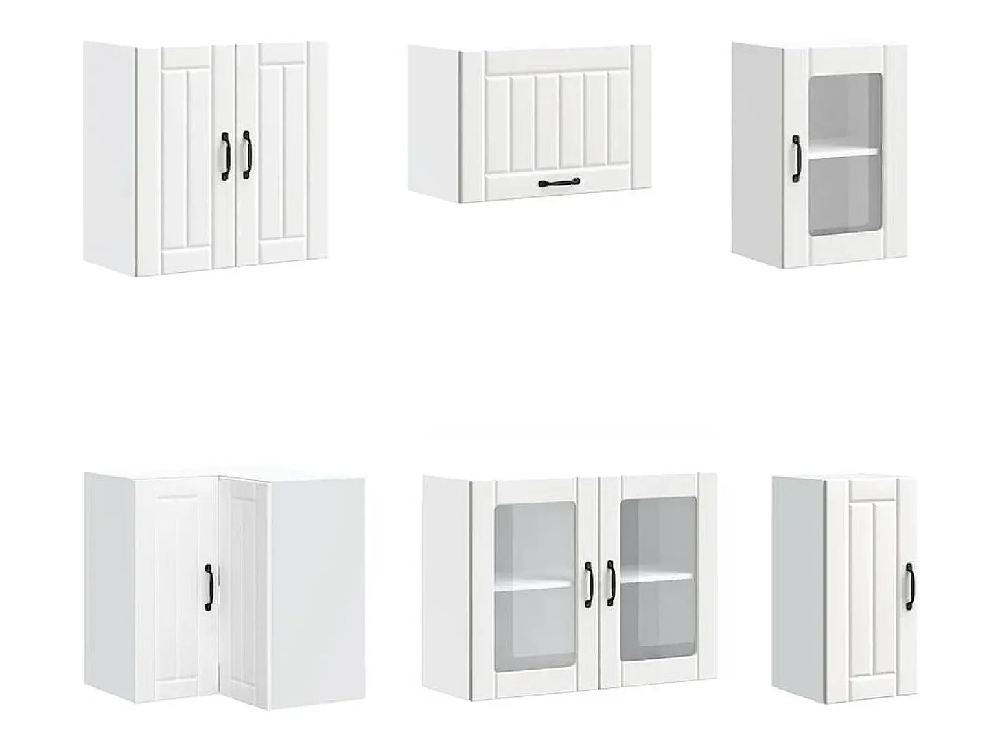 11 peças armário de cozinha conjunto Lucca branco