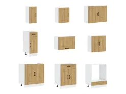 14 peças armário de cozinha conjunto Kalmar carvalho artesanal