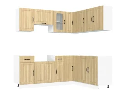 11 peças armário de cozinha conjunto Kalmar sonoma carvalho