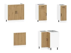 11 peças armário de cozinha conjunto Kalmar carvalho artesanal