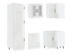 14 peças armário de cozinha conjunto Porto brilho branco