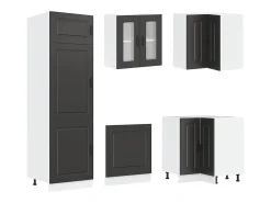 14 peças armário de cozinha conjunto Kalmar preto