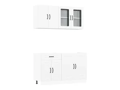4 peças armário de cozinha conjunto Kalmar branco
