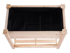 33,9 x 18,1 x 30 Pol. Vaso de Madeira SucceBuy para Canteiros Elevados para Flores, Legumes e Ervas