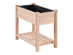 33,9 x 18,1 x 30 Pol. Vaso de Madeira SucceBuy para Canteiros Elevados para Flores, Legumes e Ervas