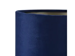 Abajur de mesa luminária de escritório metal flanela preto cobre e azul E14 39 cm 03_0002511