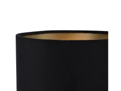 Abajur de mesa luminária de escritório metal flanela preto cobre E14 39 cm 03_0002510