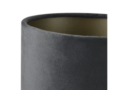 Abajur de mesa luminária de escritório metal e flanela 39 cm preto cobre e cinza 03_0002512