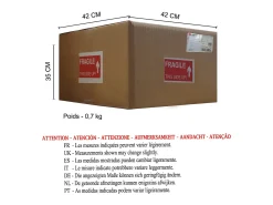Abajur TOSEL BOIS CUBE lâmpada decorativa quadrado azul D8 x H21 cm