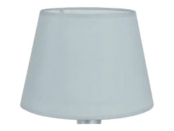 Abajur TOSEL CAP FERRAT tecido coluna taupe D25 x H42 cm