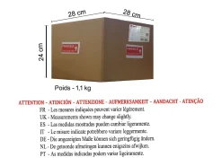 Abajur TOSEL EVRY tecido coluna taupe D22 x H62 cm