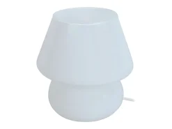Abajur TOSEL KATIA LT2 vidro cogumelo roxo D14 x H24 cm